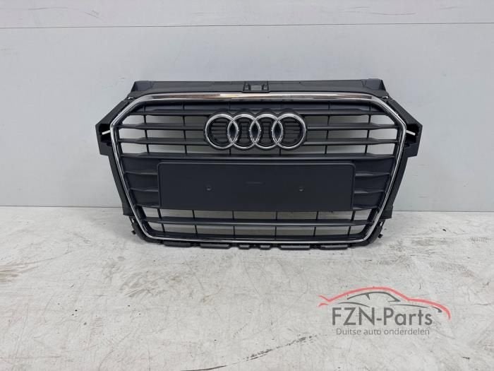 Audi A1 8X Facelift Grille voorbumper Grijs Chroom (8XA85365, Ophalen of Verzenden, Gebruikt