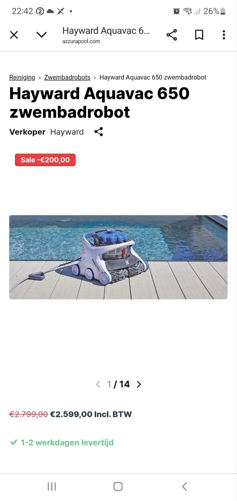 Zwembad robot
Kan werkend gezien worden
Opsturen kan, Tuin en Terras, Ophalen