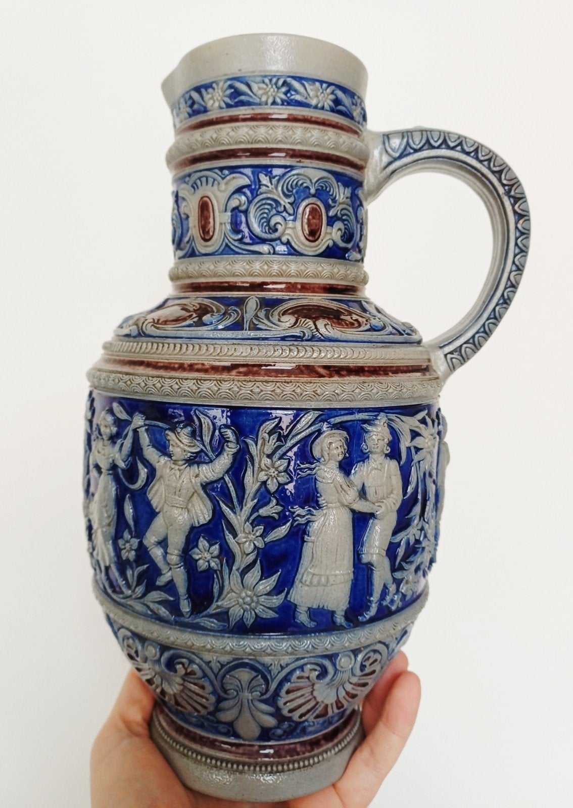 Grote Antieke Duitse kruik, Ophalen of Verzenden
