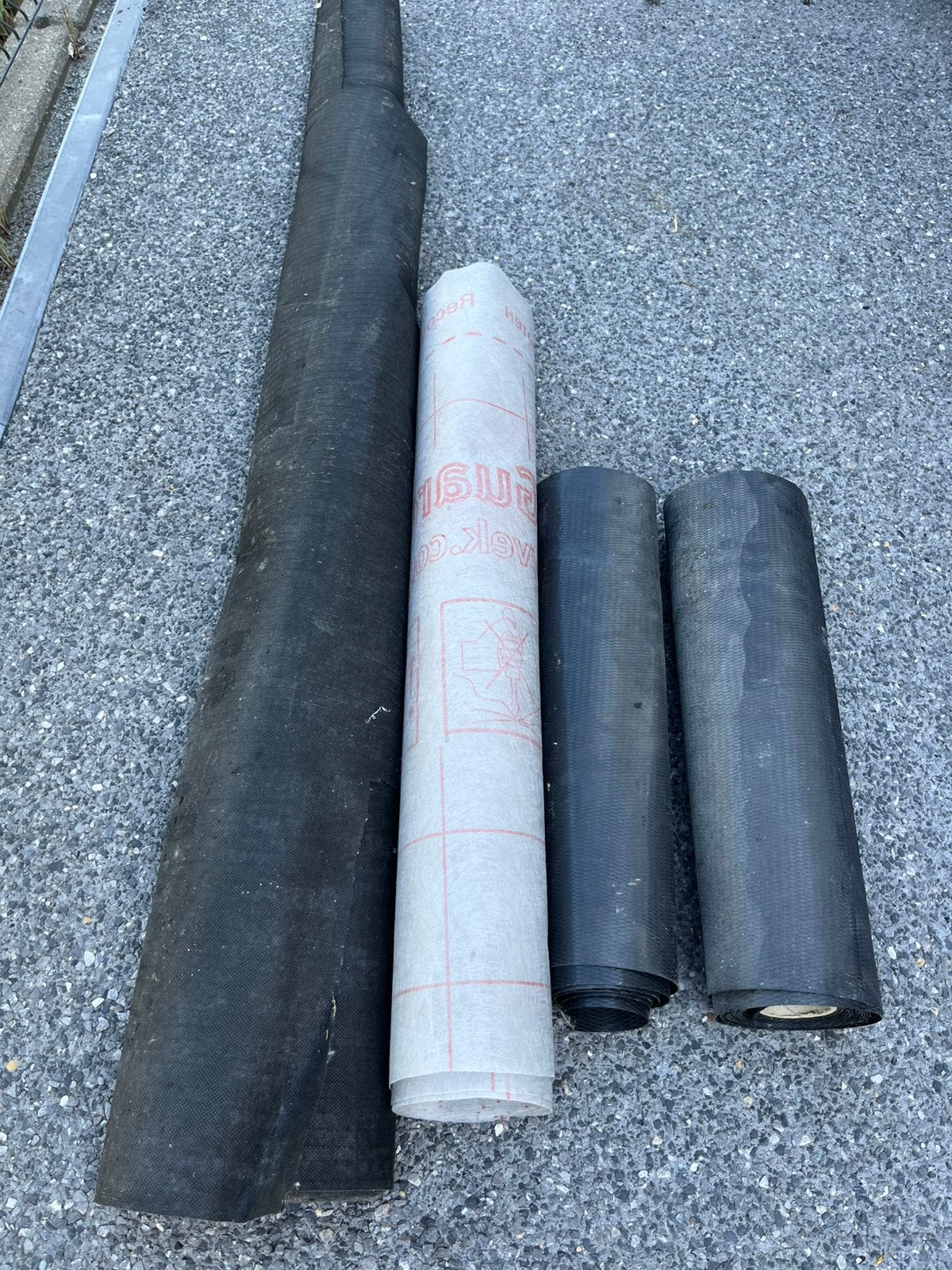 Lot de 4 restant de rouleaux Diba, sous couche toiture,tyvek, Bricolage & Construction, Enlèvement, Comme neuf