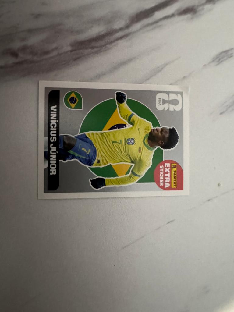 Panini zilvere extra sticker Vinicius Jr. 2026 (nieuw), Hobby en Vrije tijd, Stickers en Plaatjes, Ophalen, Zo goed als nieuw