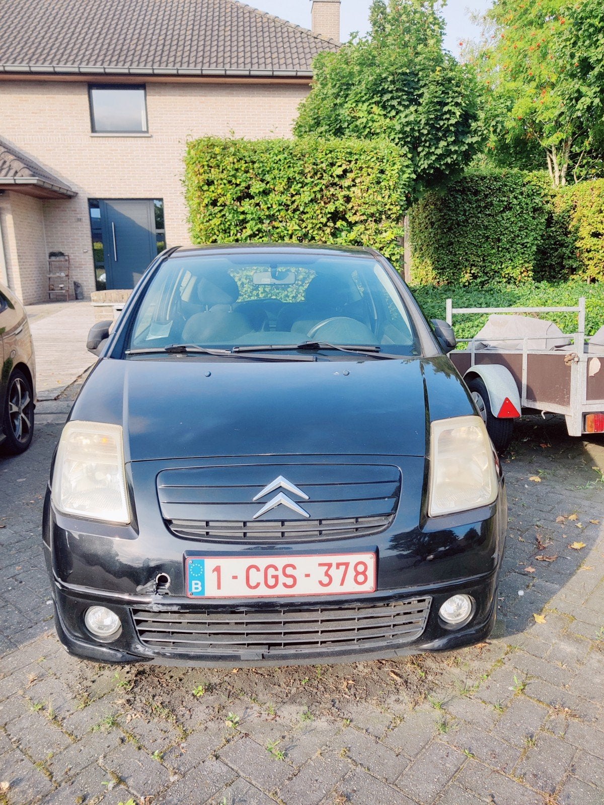 Citroën C2, Auto's, Stof, Zwart, Handgeschakeld, Grijs