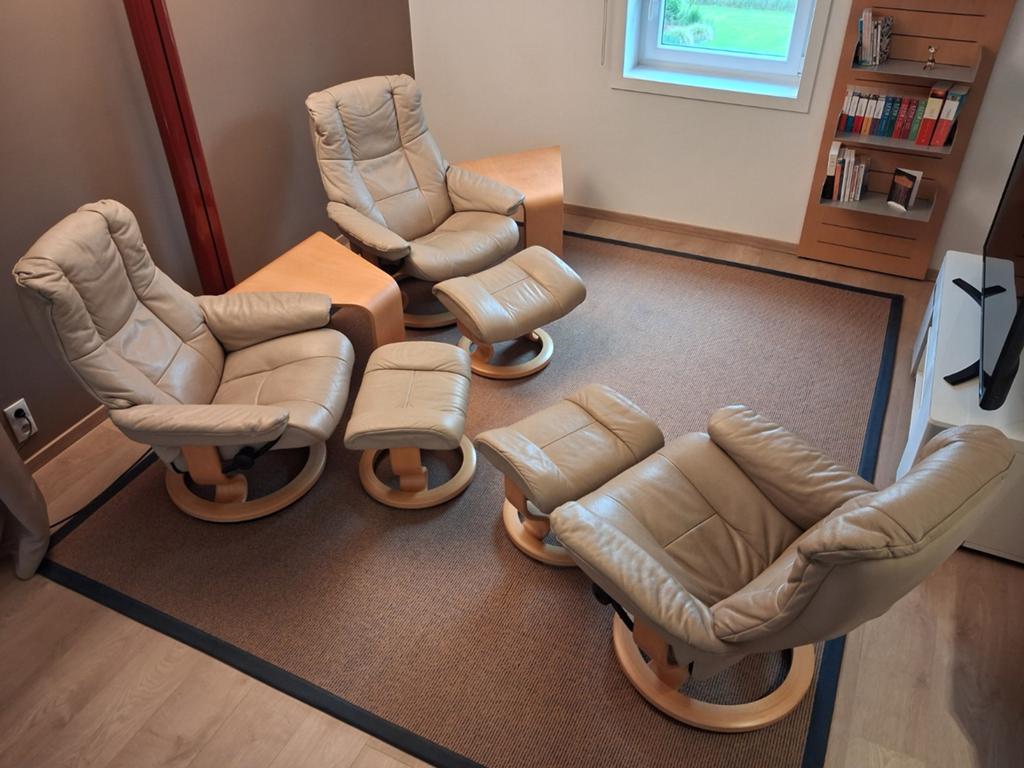 Ensemble Salon STRESSLESS (Ekornes) Cuir - Parfait État