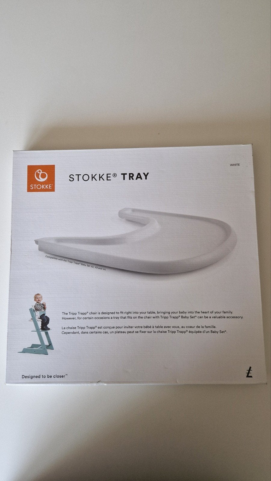 Stokke tray tripp trapp, Enlèvement, Comme neuf, Chaise évolutive, Plateau amovible