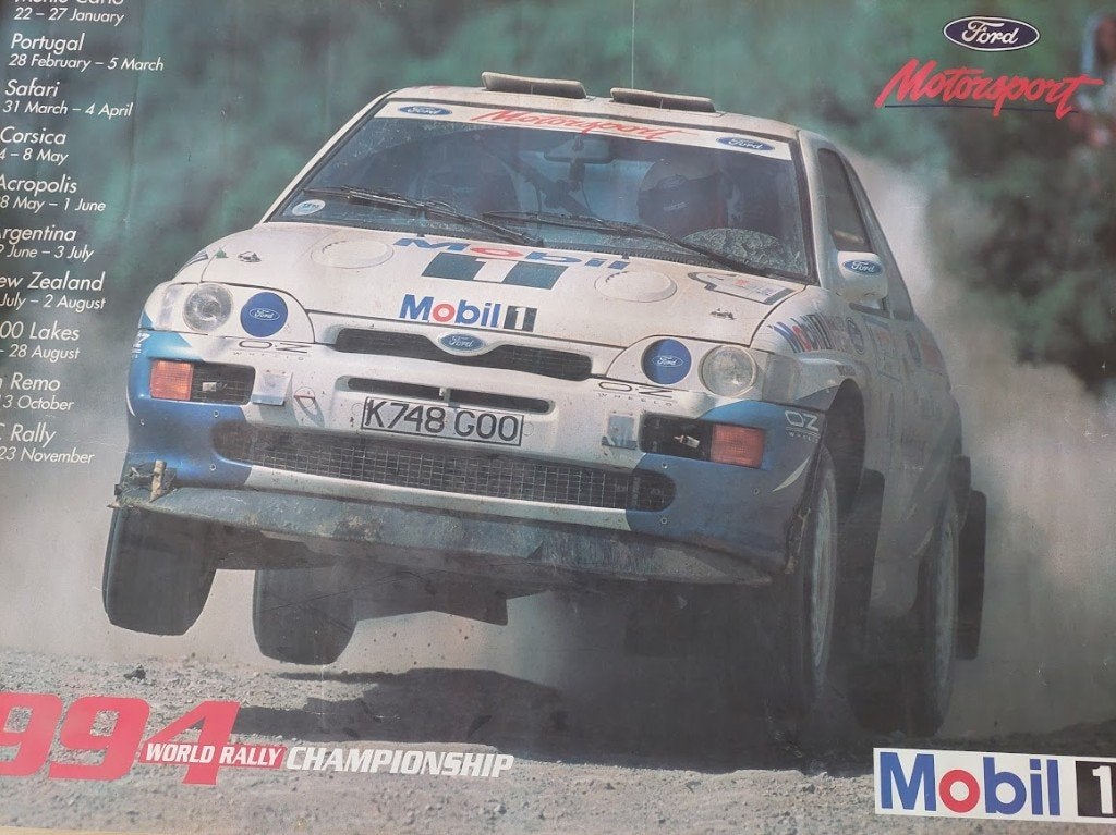 Poster Escort Cosworth ., Verzamelen, Gebruikt, Deurposter of groter, Rechthoekig Liggend, Ophalen of Verzenden