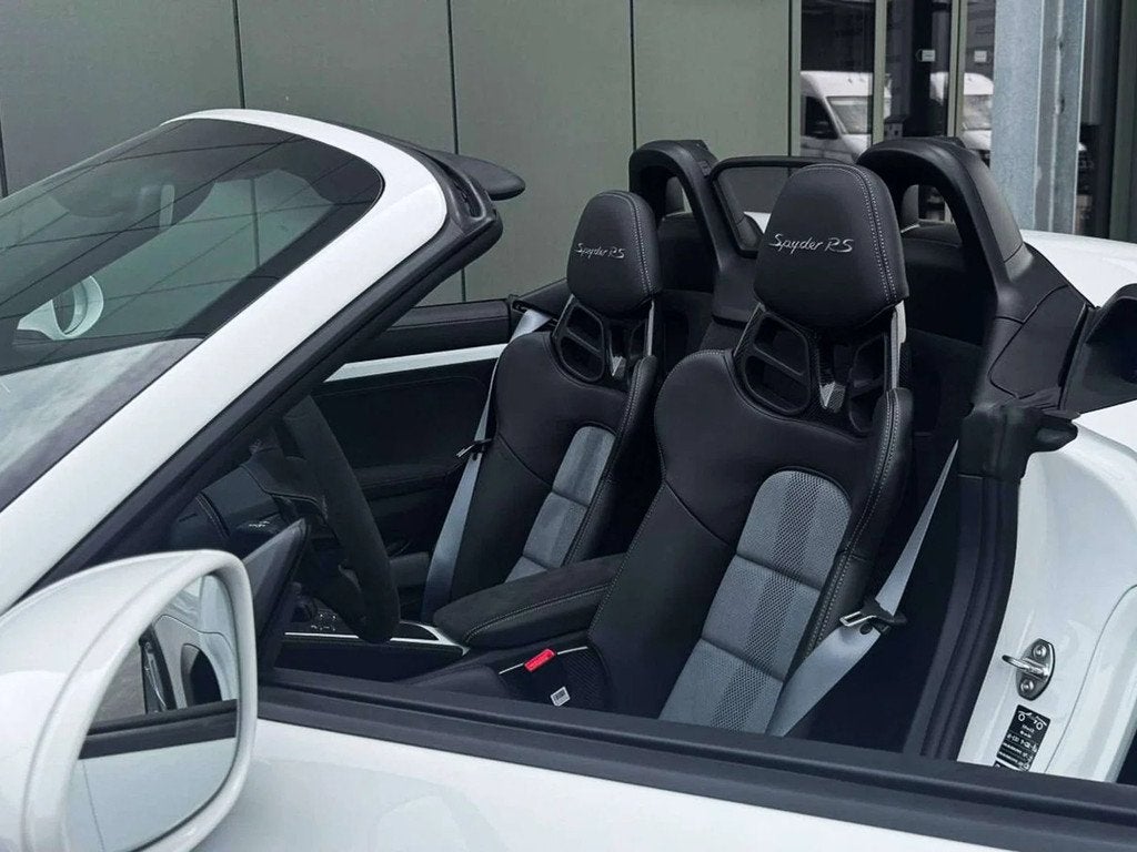 Porsche 718 Spyder RS / 4.0 PDK / Pure White / 1st Owner, Auto's, Porsche, Automaat, Gebruikt, Zwart, Cabriolet
