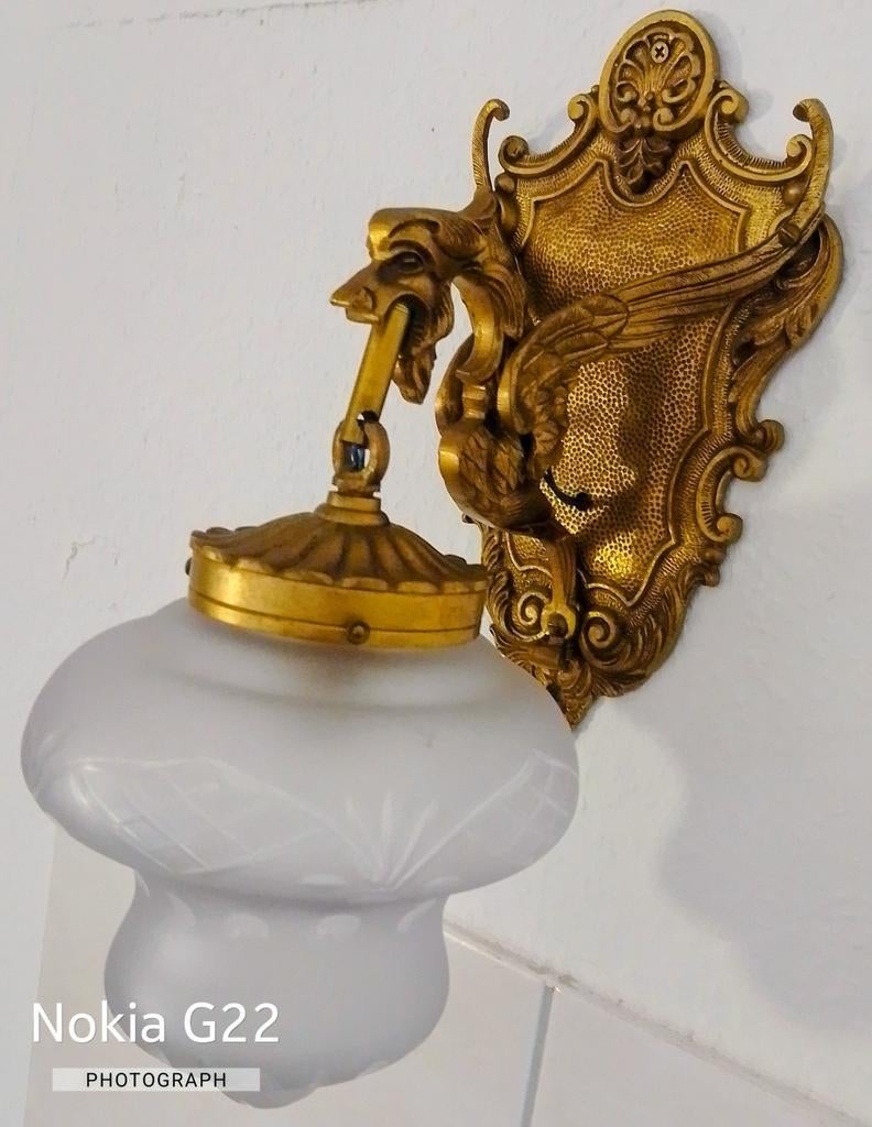 Spaanse Messing wandlamp ., Ophalen of Verzenden