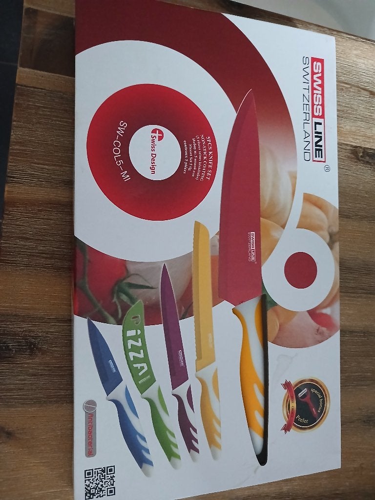Swissline set de 5 couteaux, Maison & Meubles, Cuisine | Couverts, Enlèvement ou Envoi, Comme neuf, Set de couverts, Set de couteaux