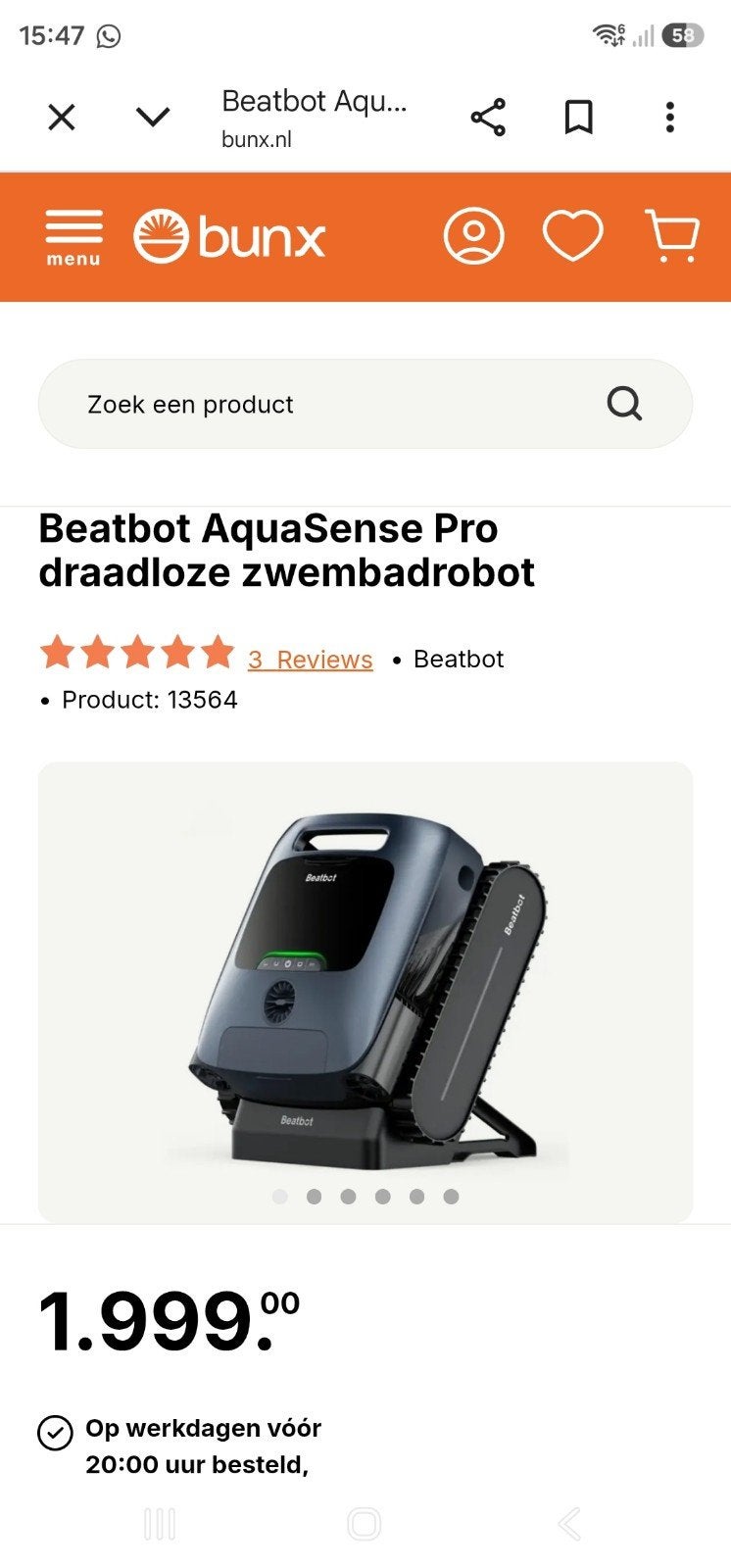 nieuwe zwembadrobot baetbot pro, Tuin en Terras, Ophalen