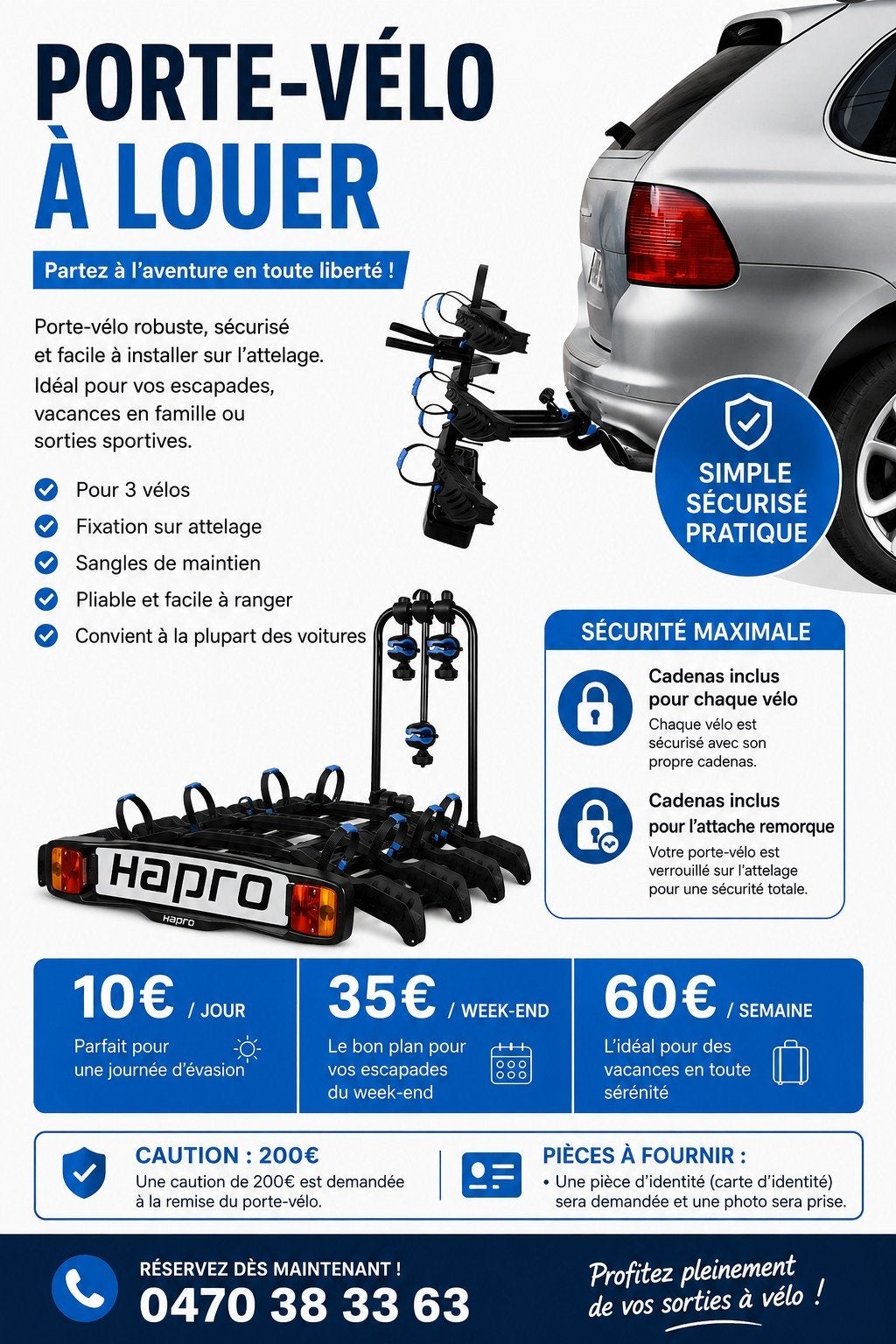 Location porte vélo, Autos : Divers, Porte-vélos