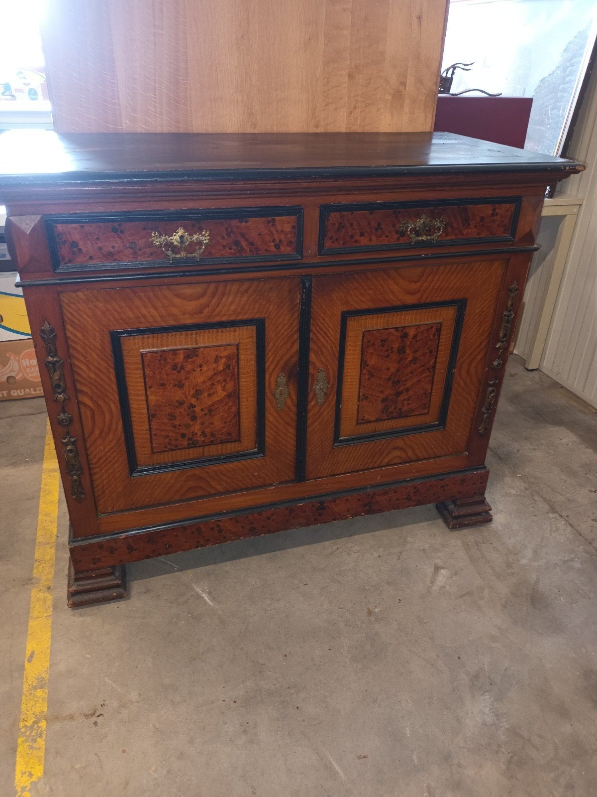 Prachtig Antiek Dressoir / Commode met Houtinleg (120 cm, Ophalen