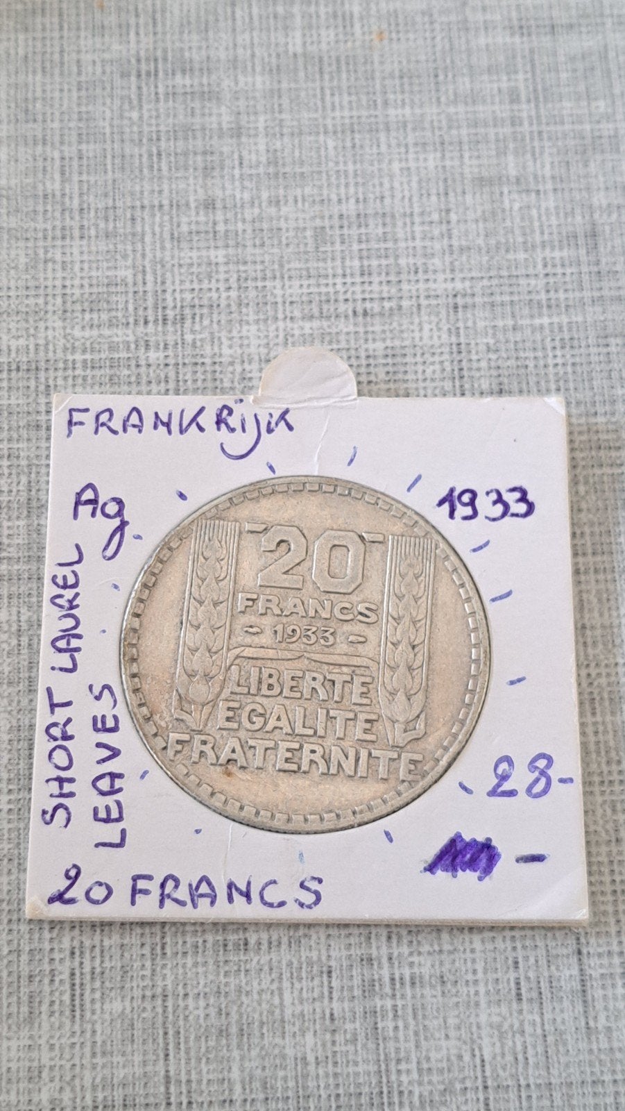 France 20 avril 1933 AG, Enlèvement ou Envoi