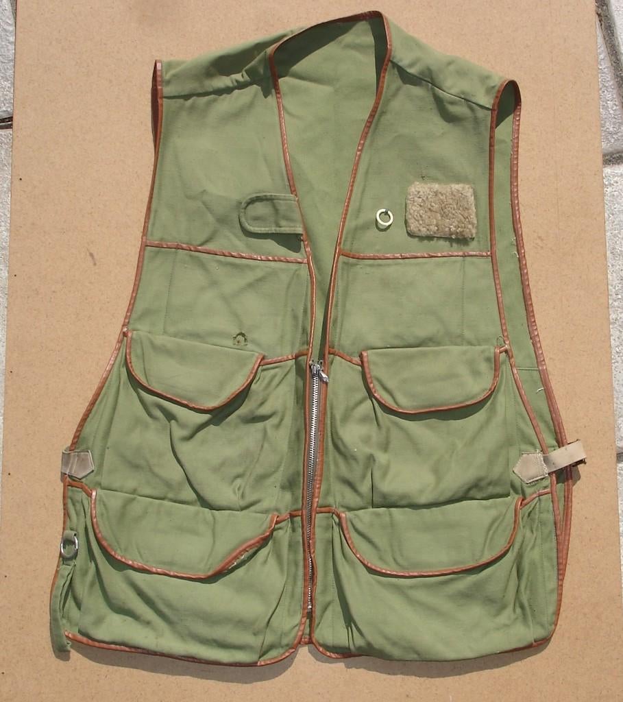 Gilet peche à la mouche kaki, Enlèvement, Utilisé, Vêtements