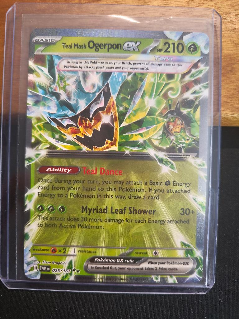 Teal Mask Ogerpon ex (Twilight Masquerade 025/167), Envoi, Neuf, Cartes en vrac, Foil