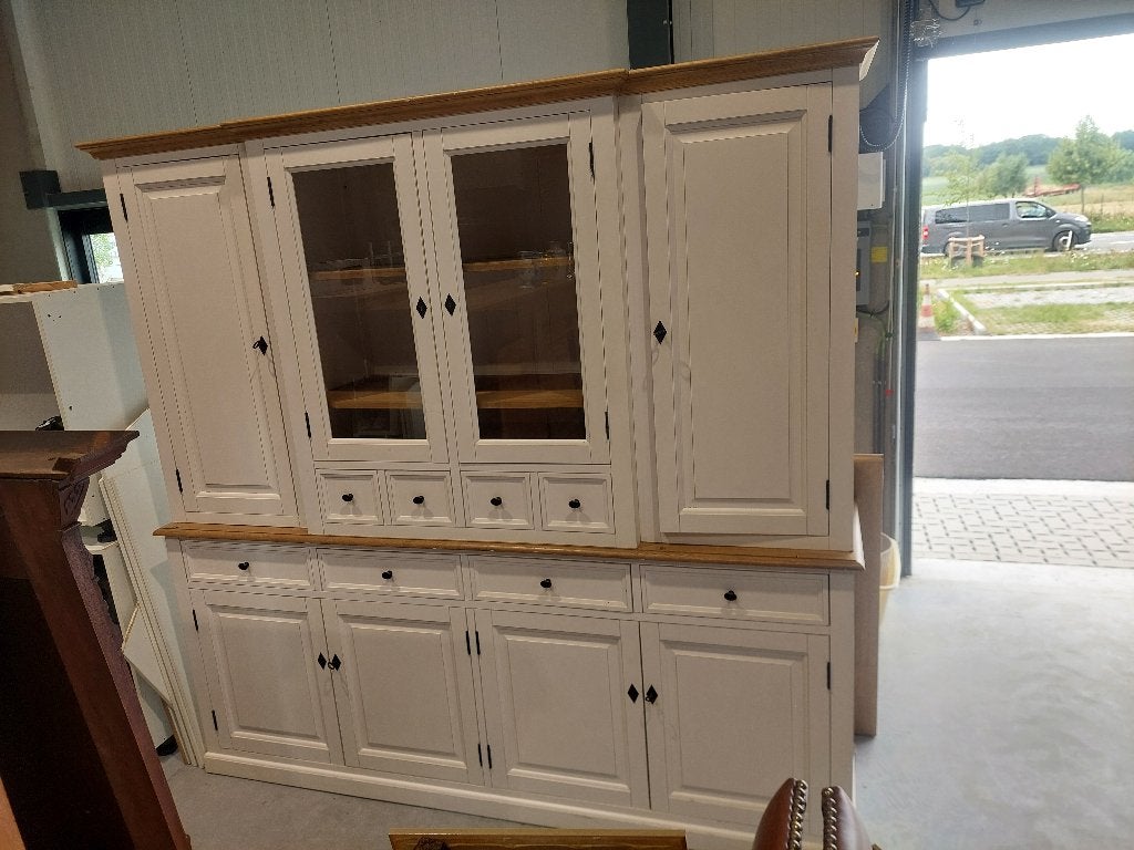 Buffetkast Caste Line wit/eiken, Huis en Inrichting, Ophalen, Gebruikt, Met deur(en), 200 cm of meer