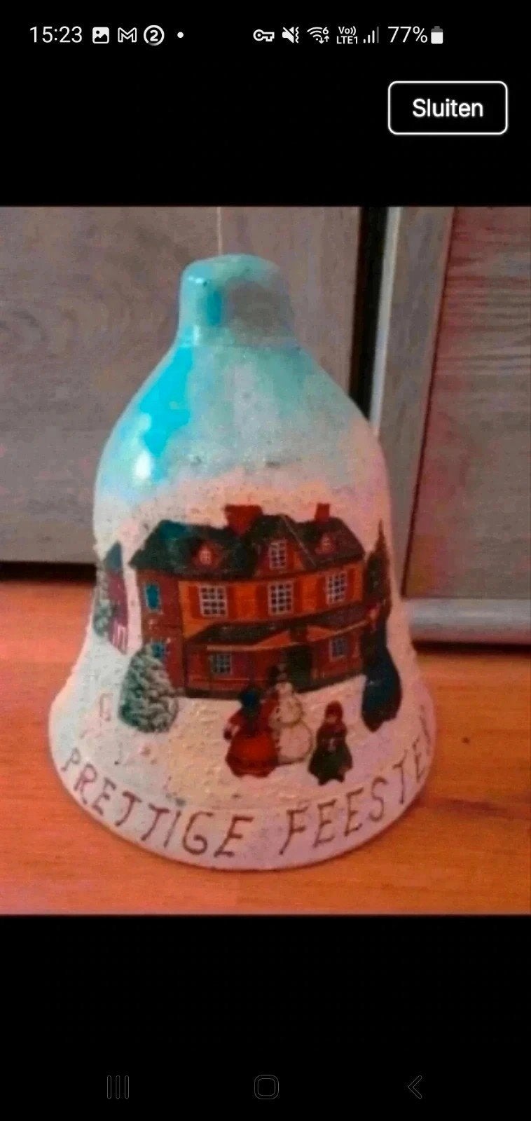 belle grosse cloche de Noël en pierre, Enlèvement ou Envoi, Comme neuf