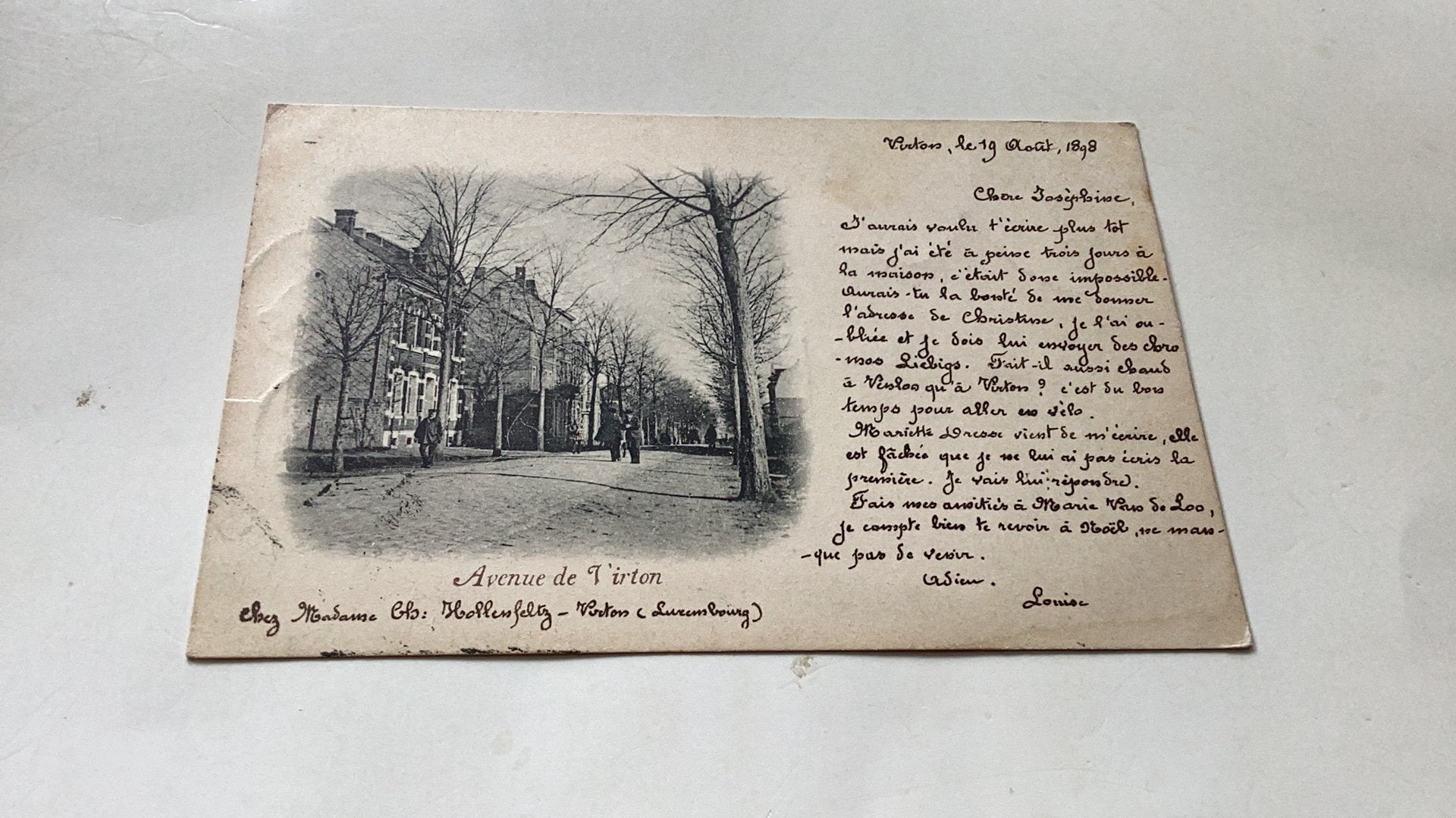 Virton Avenue uit 1898 met 2 postzegels, Ophalen of Verzenden