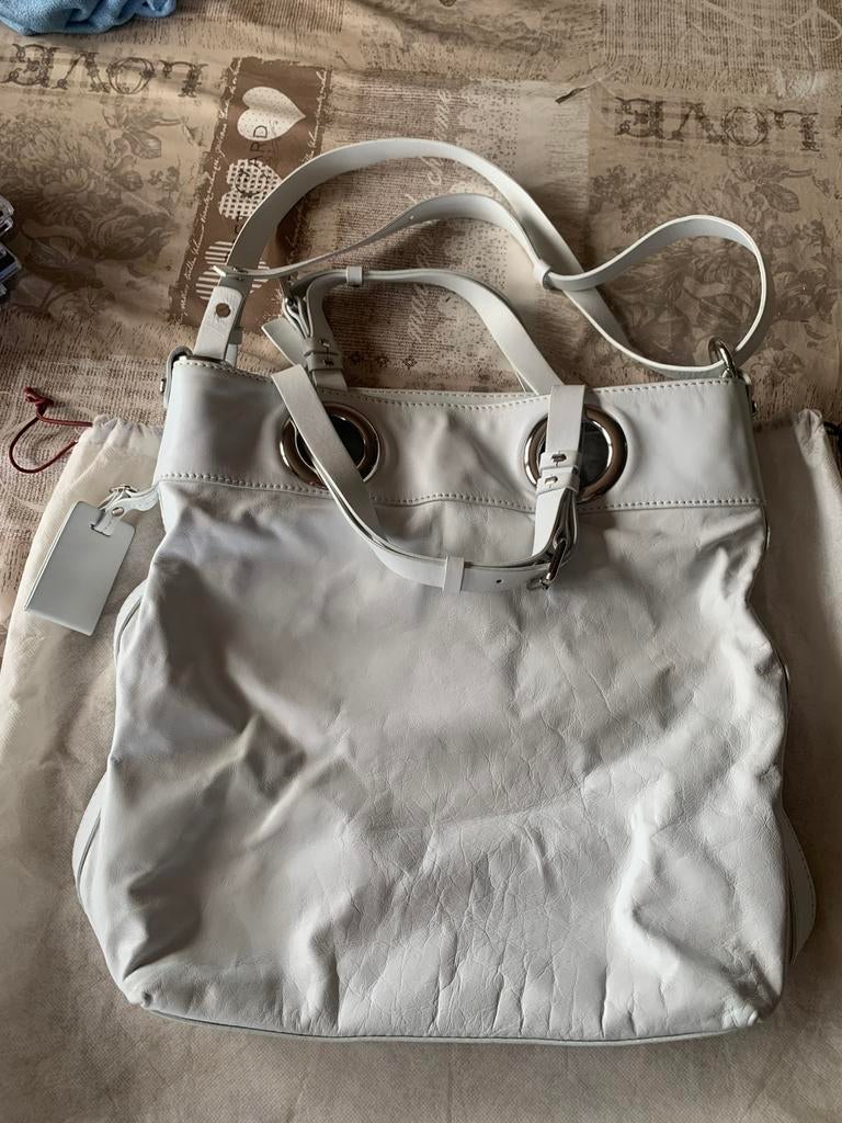 Italiaanse dameshandtas Luana, Handtassen en Accessoires, Tassen | Damestassen, Ophalen, Nieuw, Wit, Handtas