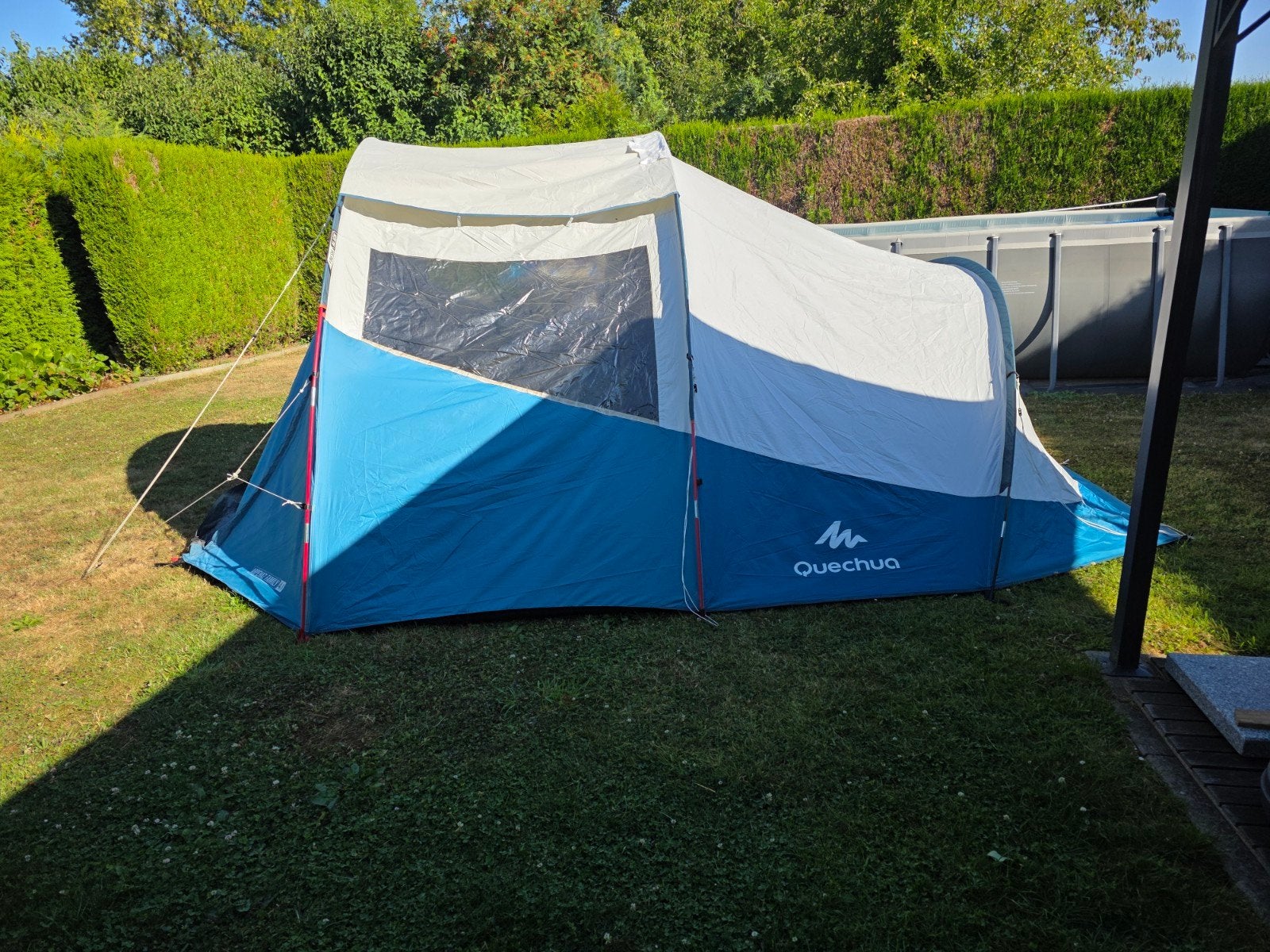 tente quechua aprenaz 4 personnes fresh and black, Caravans en Kamperen, Tenten, Ophalen, Gebruikt, Tot en met 4