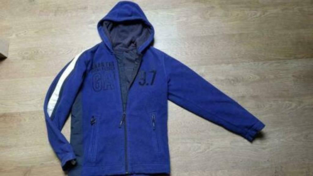 blauwe fleece jas / trui / gilet van GAASTRA maat 152, Garçon, Enlèvement ou Envoi, Pull ou Veste, Comme neuf
