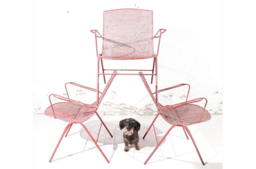 Mid-century Mathieu Matégot style Armchairs perforated, Enlèvement