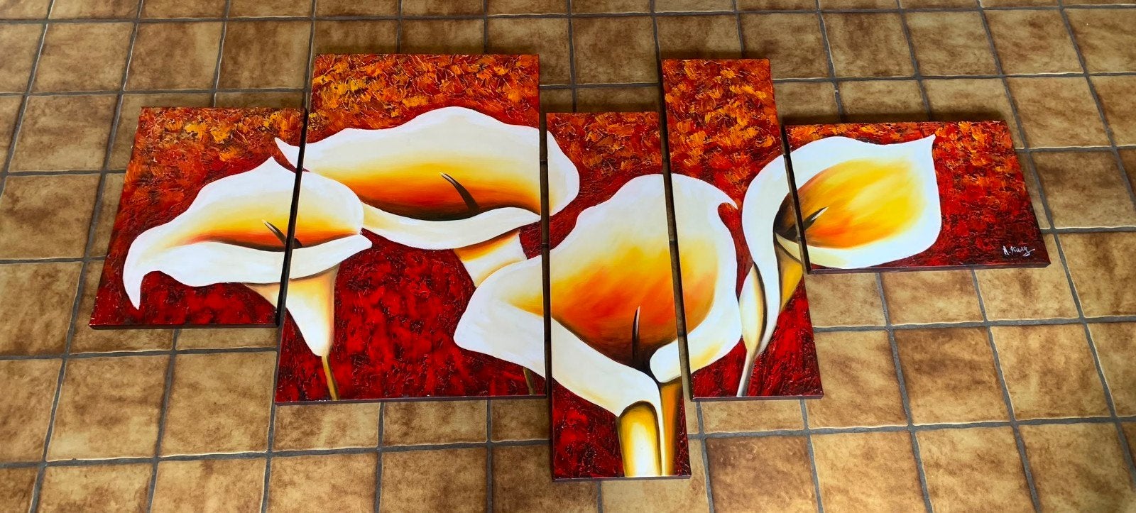 5-delige moderne canvas, nieuw, Ophalen, Bloemen