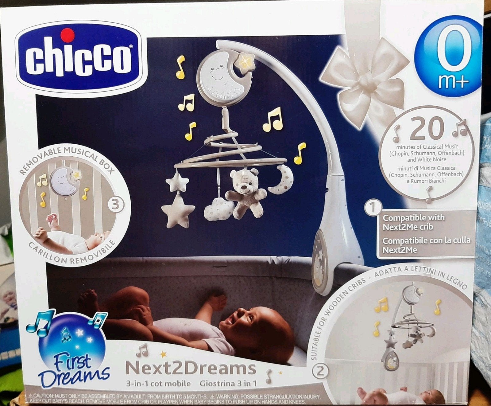 Chicco- Mobile musical- Gris 

Mobile Next t, Enfants & Bébés, Enlèvement, Neuf