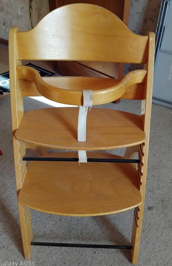 Chaise haute enfants en bois