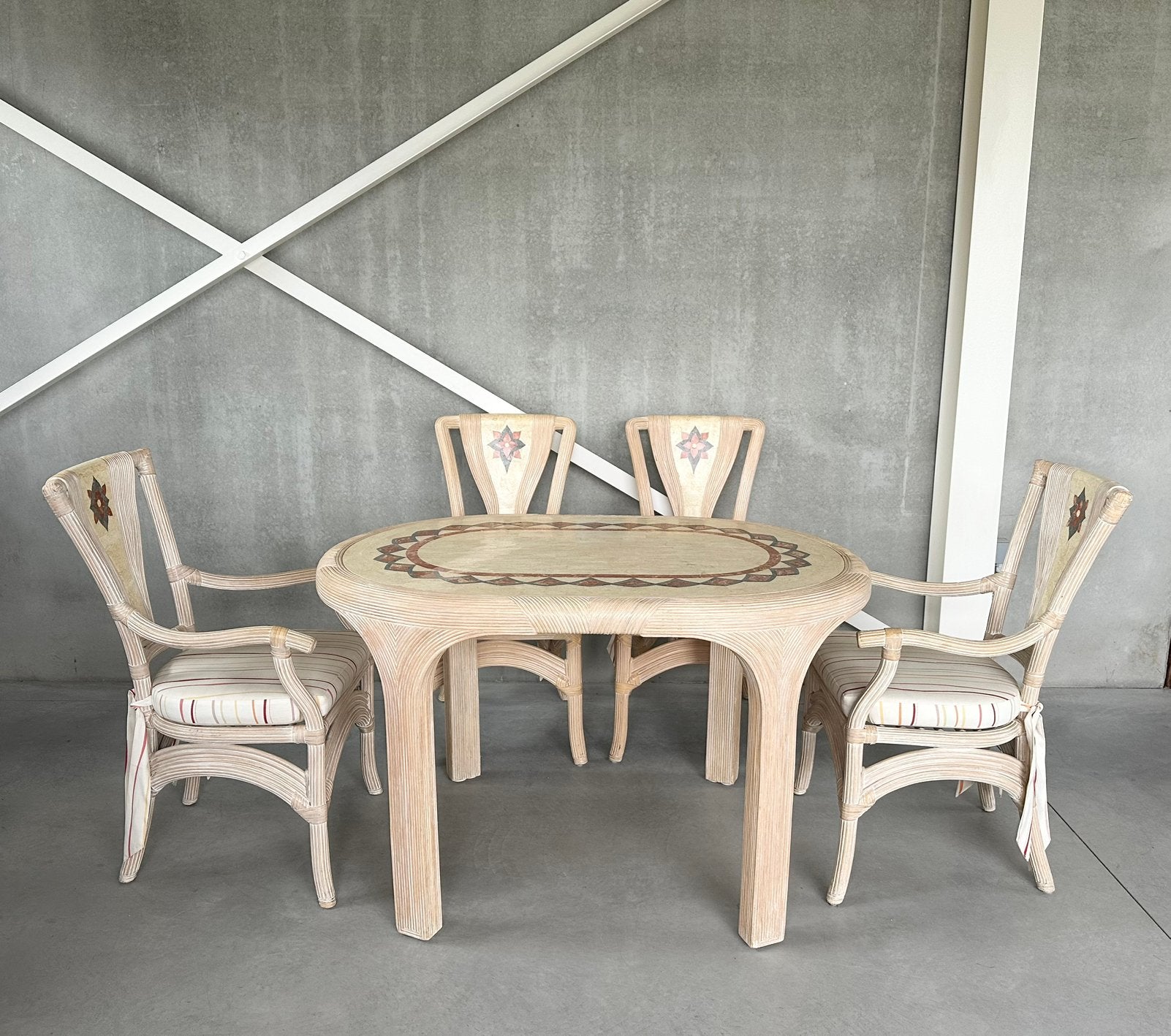 Vintage rotan eetkamerset, Ophalen