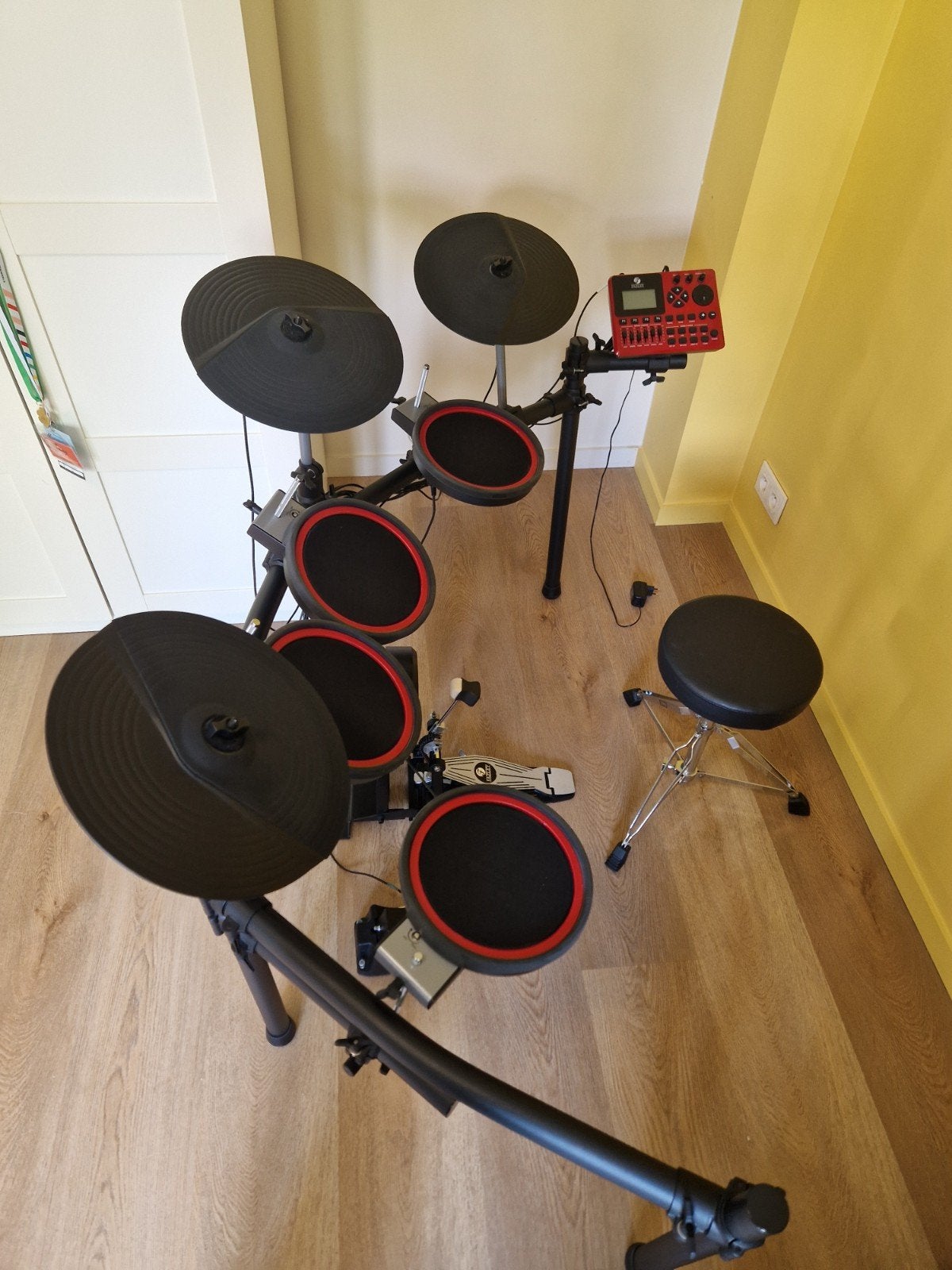 drumstel Fazley DDK-120 incl kruk en hoofdtelefoon, Muziek en Instrumenten, Ophalen, Zo goed als nieuw