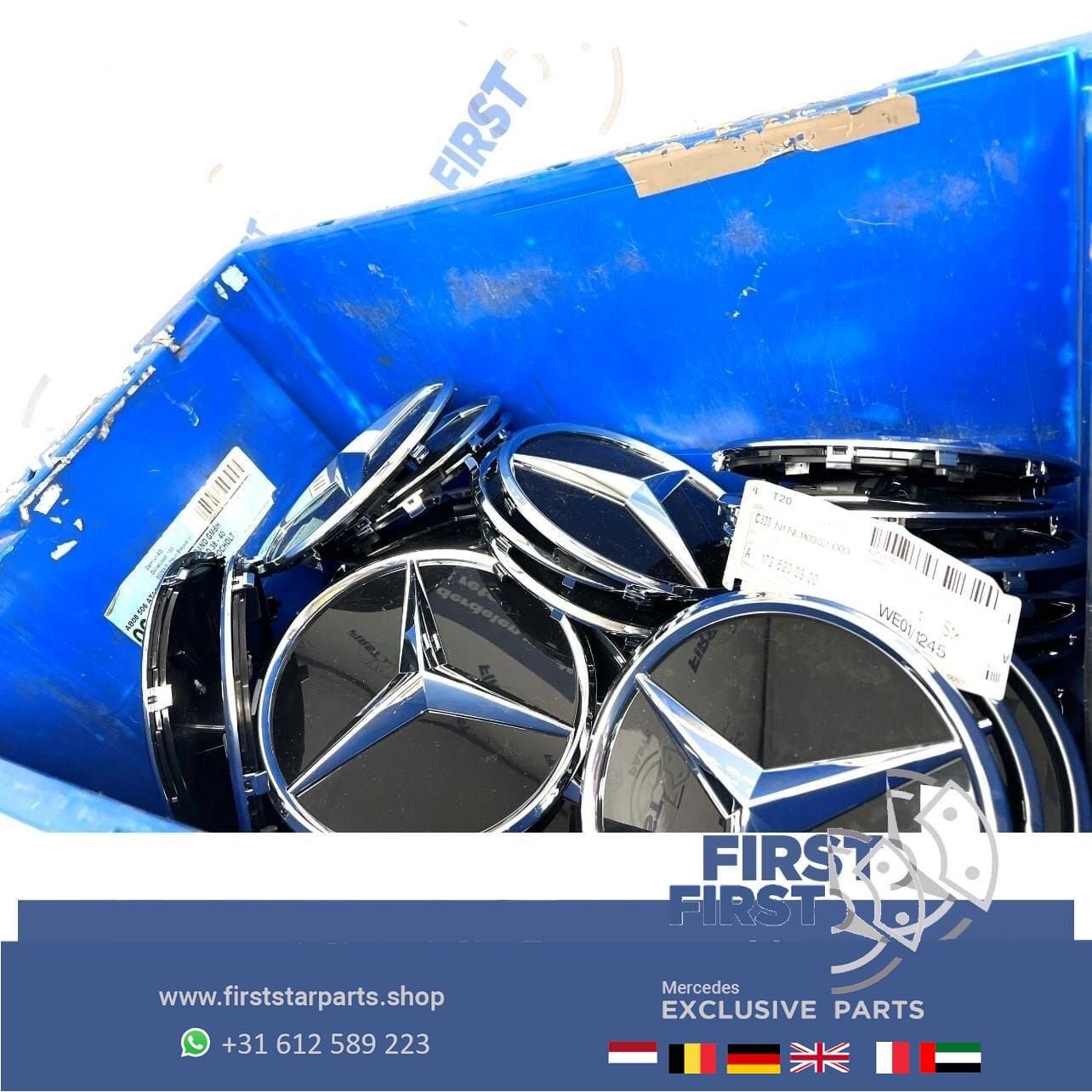 Mercedes W206 AMG STER LOGO GLANS Mercedes C Klasse 2021-202, Auto-onderdelen, Gebruikt, -, Ophalen of Verzenden, -