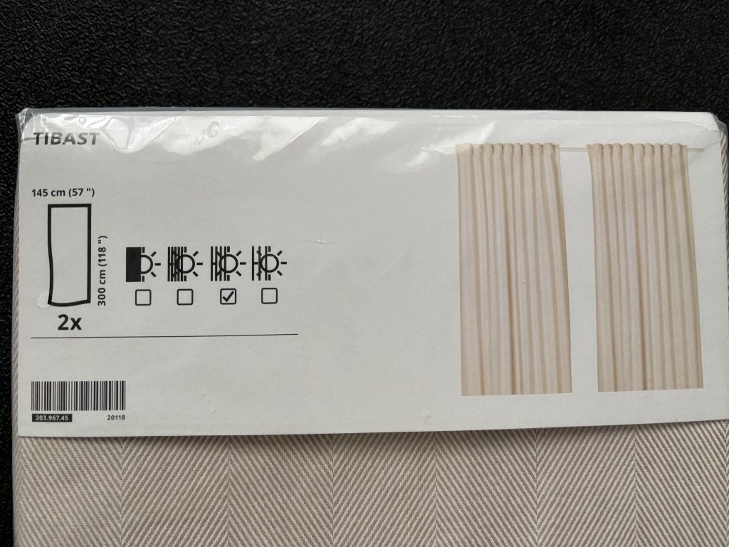 gordijnen ikea, Maison & Meubles, Neuf, 300 cm, Beige, 145 cm