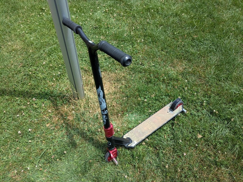 Trotinette freestyle Oxelo black red, Enlèvement, Utilisé, Oxelo Decathlon