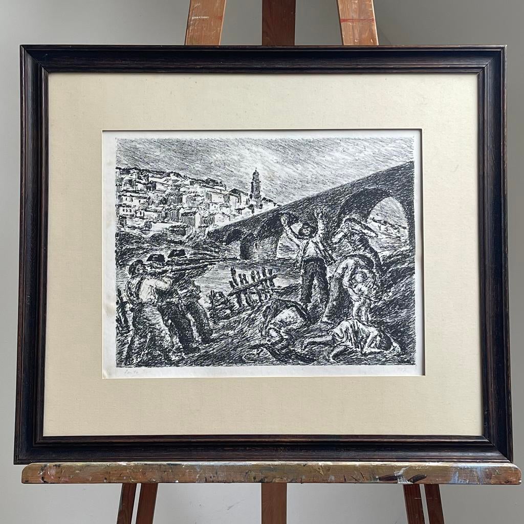 Souto’ Escena de Guerra’., Antiek en Kunst, Kunst | Litho's en Zeefdrukken, Ophalen of Verzenden