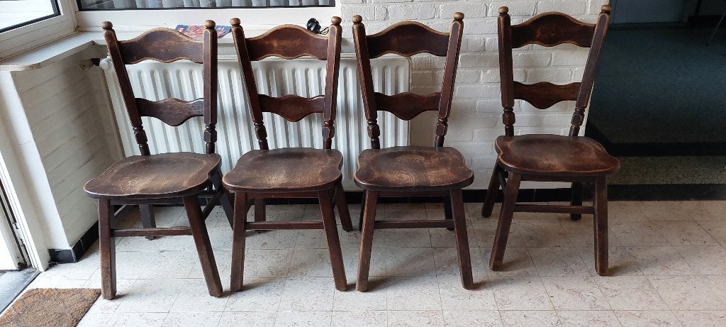 stoelen, Ophalen, Gebruikt, Bruin, Vier