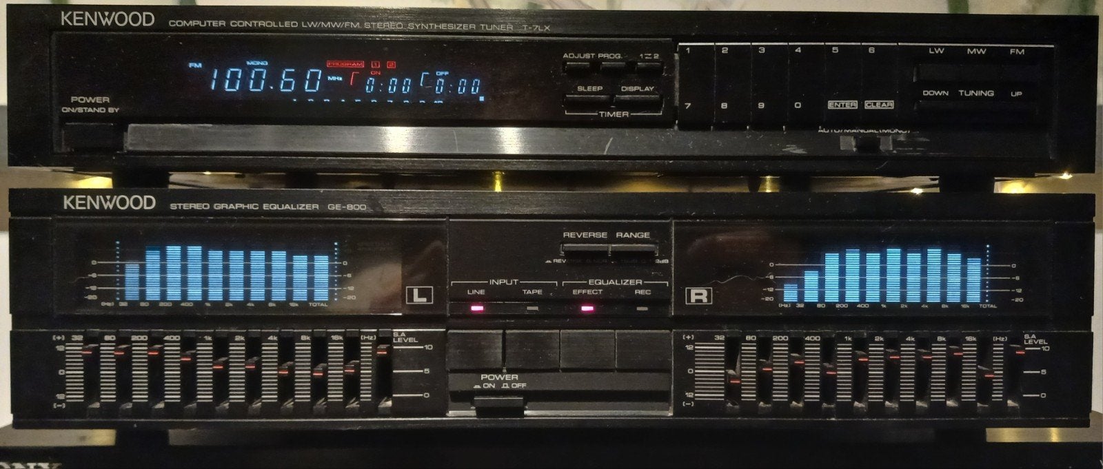 Kenwood GE-800 Equalizer & T-7LX Tuner Set–Perfecte Staat !!, Enlèvement