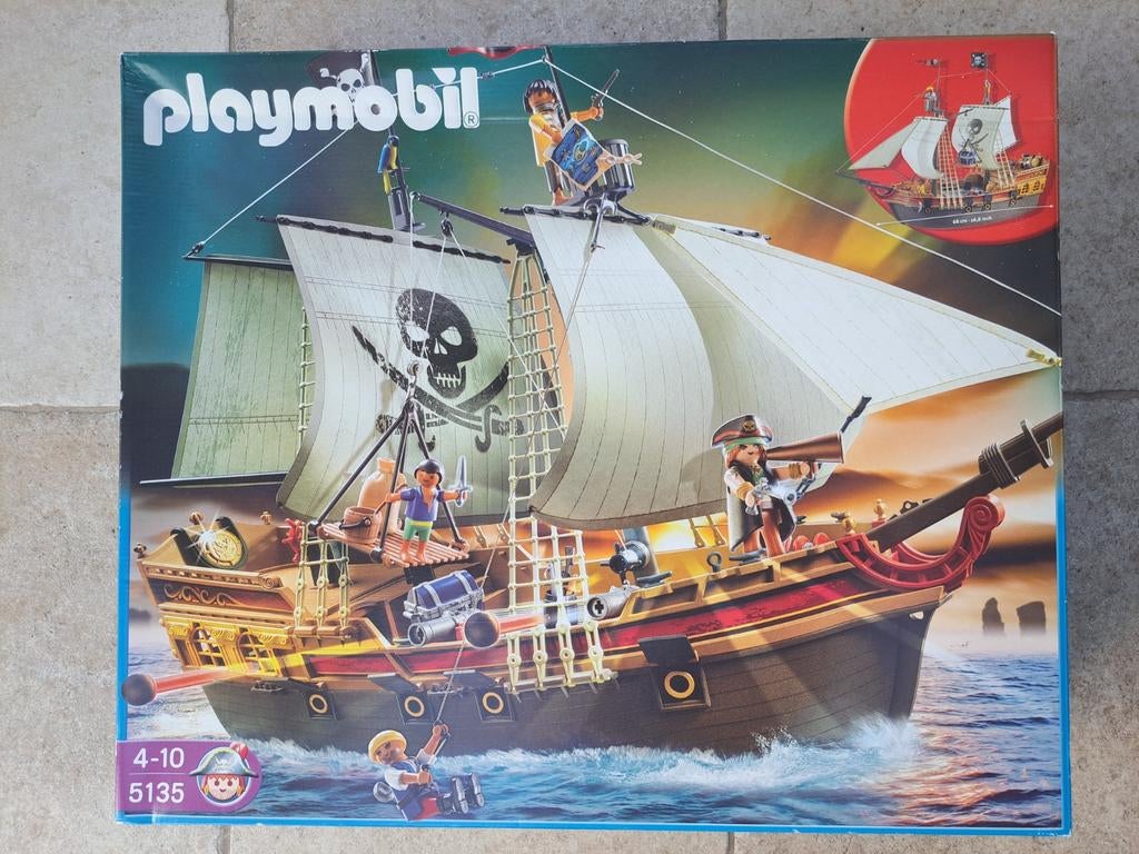 Playmobil 5135 piratenboot,  versie pré 2015. Ongeopend., Kinderen en Baby's, Speelgoed | Playmobil, Ophalen, Zo goed als nieuw