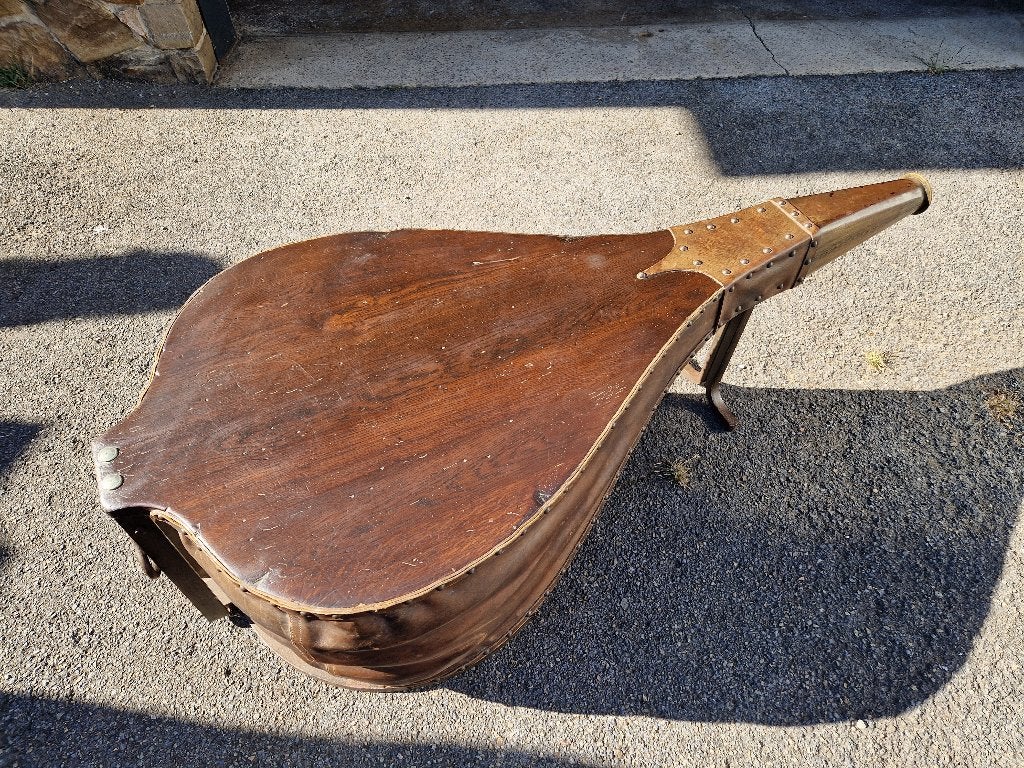 Grand soufflet de forge en bois et cuir, 19e siècle, Enlèvement