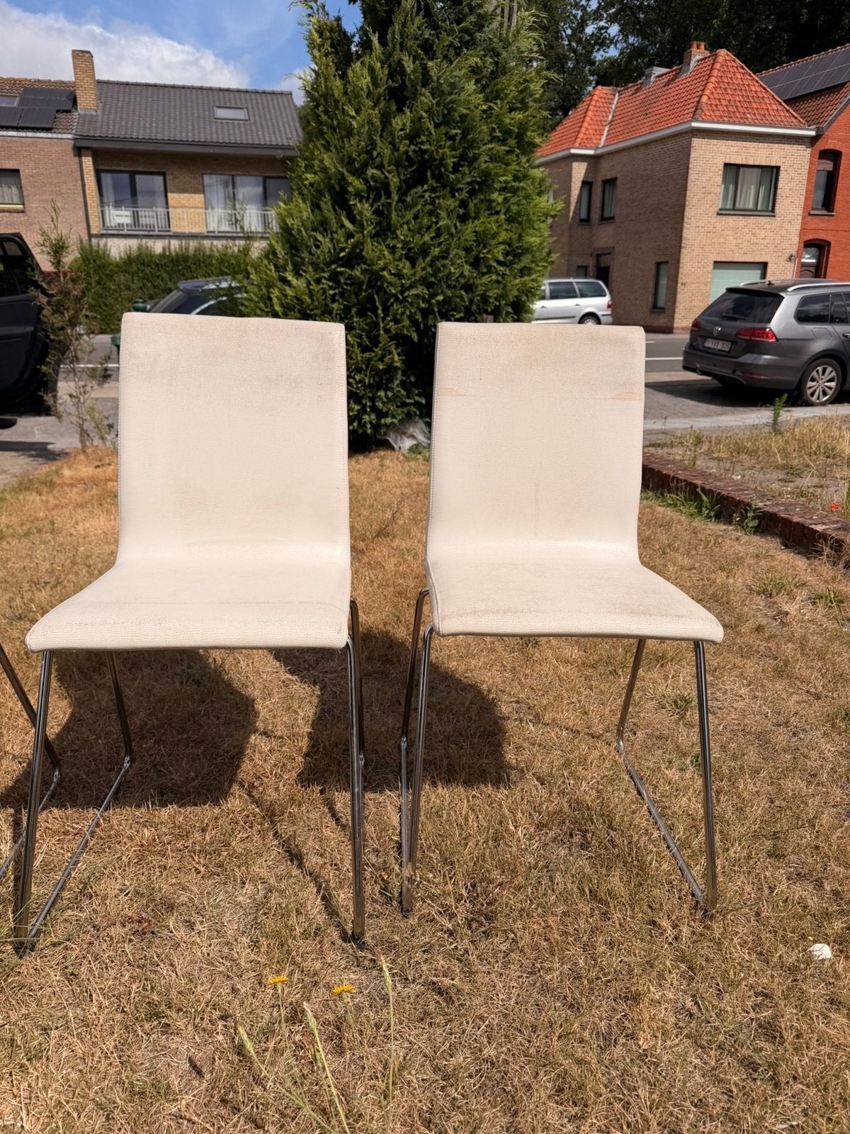 Stoelen, Huis en Inrichting, Stoelen, Ophalen, Gebruikt, Wit, Vier