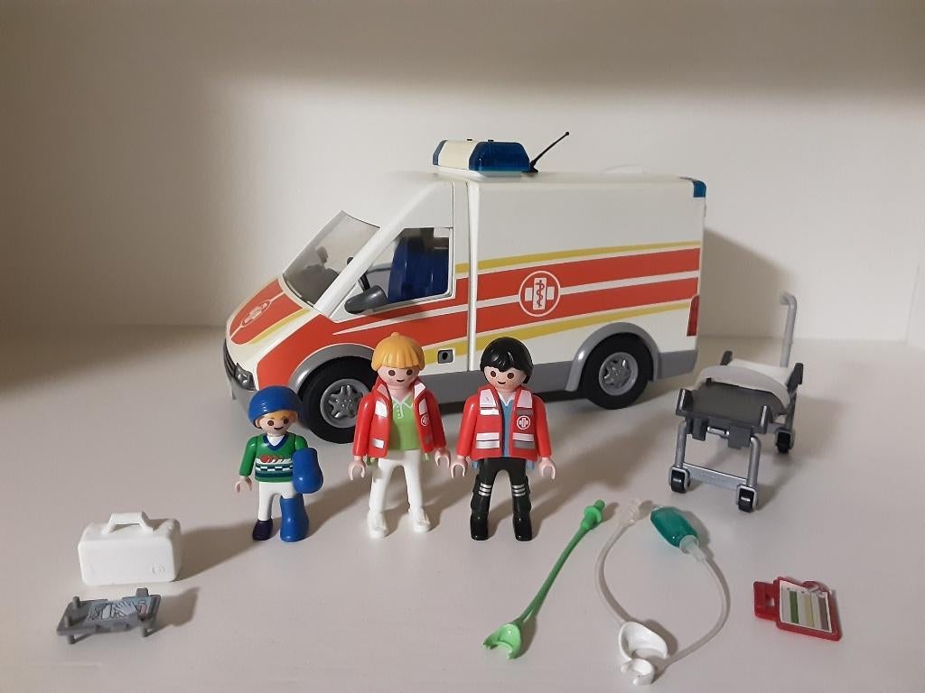 Ambulance PlayMobil - complète, Enfants & Bébés, Enlèvement ou Envoi, Comme neuf, Ensemble complet