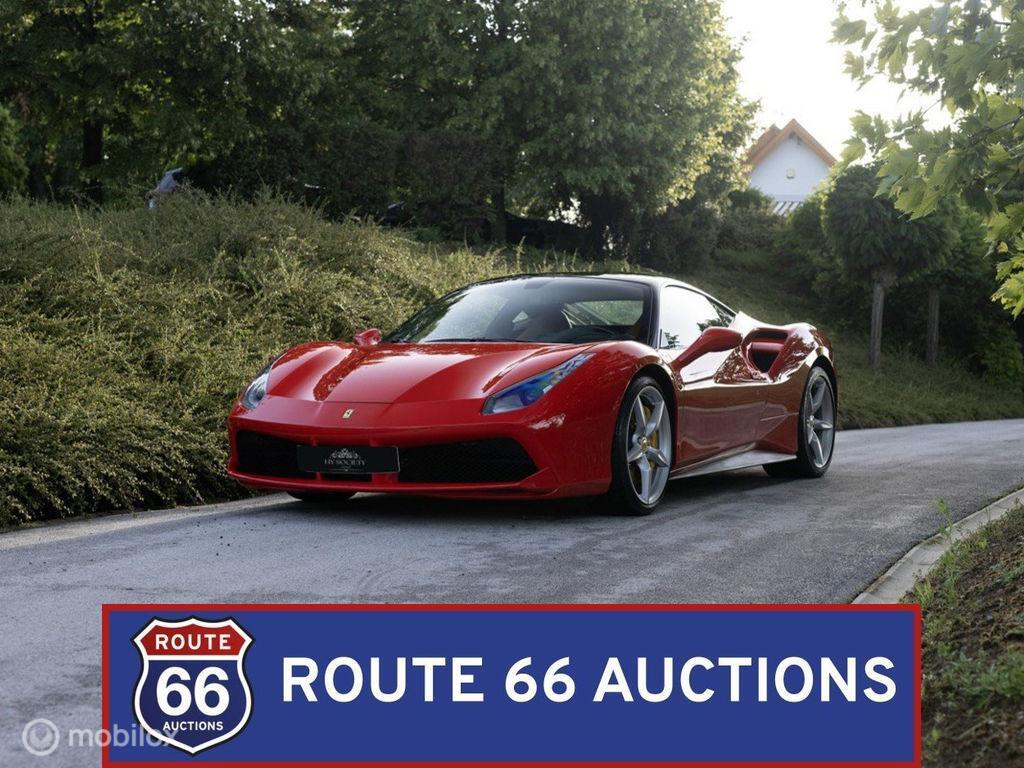 Ferrari 488 GTB | 2015 | Route 66 Auctions, Auto's, Ferrari, Gebruikt, Zwart, Bedrijf, Handgeschakeld