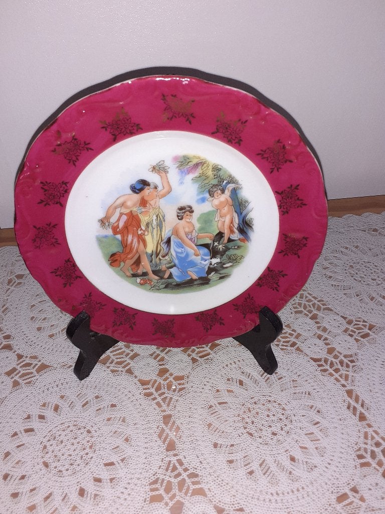 Assiettes décoratives identiques vintage (Lot de 2), Antiquités & Art, Enlèvement