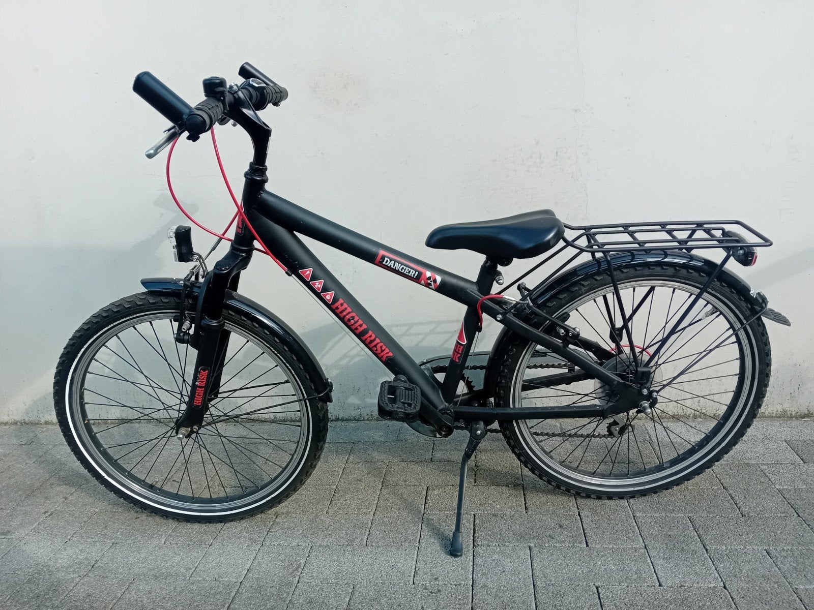 Jongensfiets MTB BFK High Risk 22inch 6speed NIEUWPRIJS 389€, Frein sur jante, V-brakes, Enlèvement, Utilisé