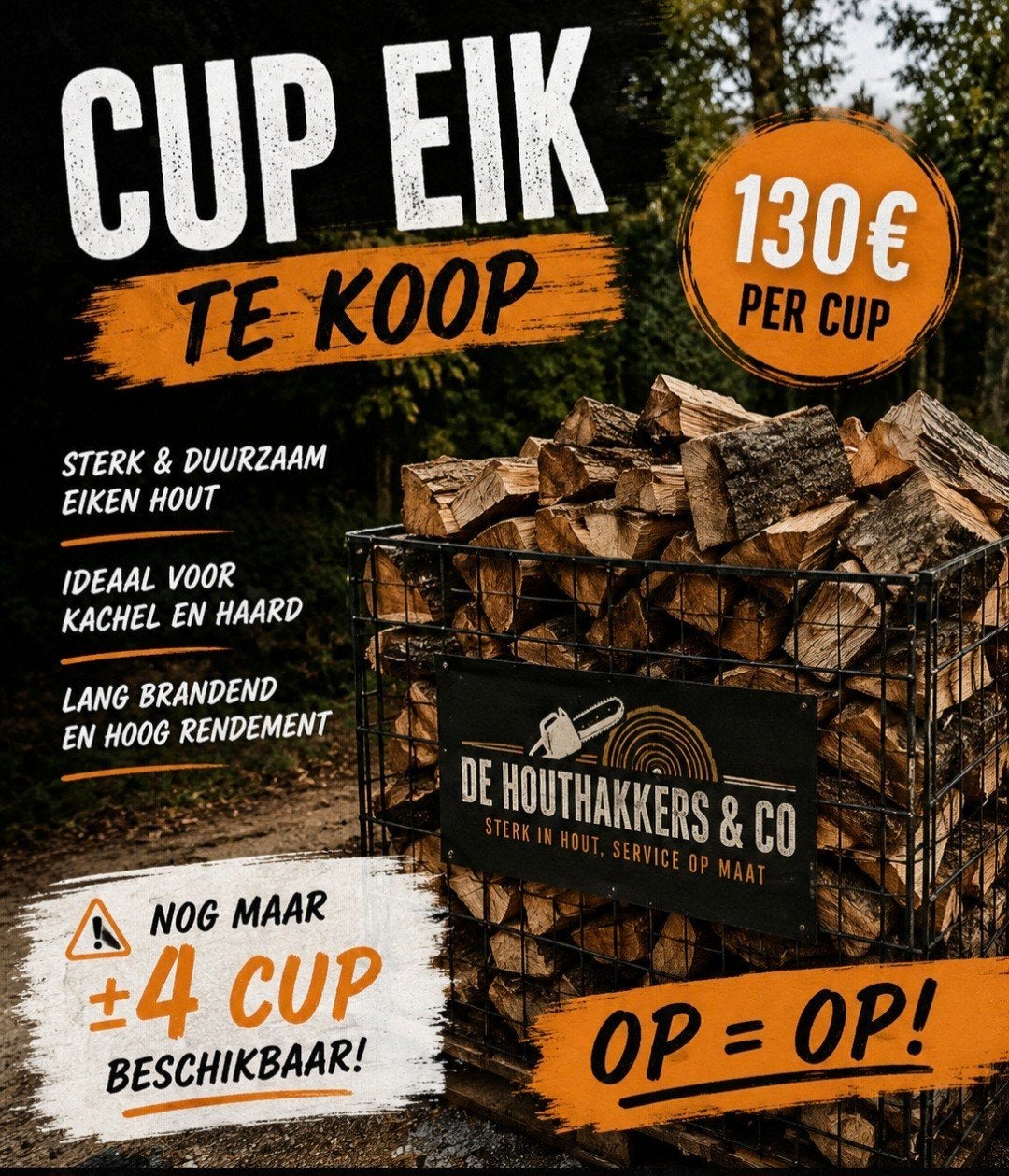 Brandhout eik, Tuin en Terras, Brandhout, Verzenden