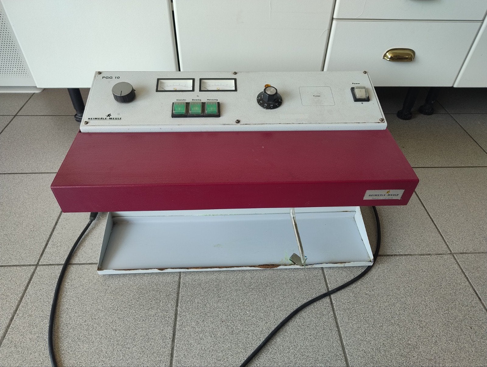 Machine de galvanoplastie Heimerle + Meule PGG 10 (en foncti, Enlèvement, Utilisé