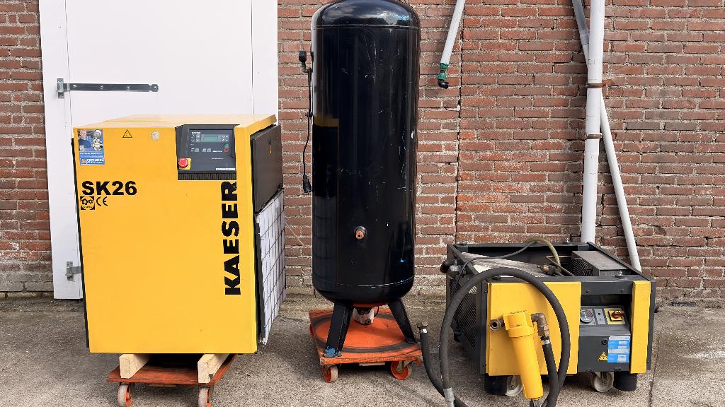 Kaeser SK 26 met Koeler en 300L tank, Enlèvement