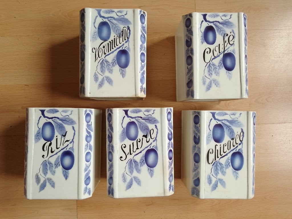 5 antieke kruidenpotjes (1920-1930), Ophalen