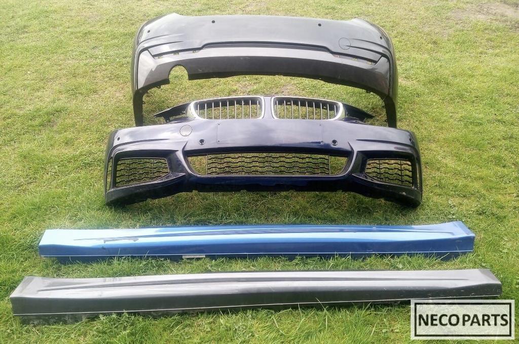 BMW 4 SERIE F32 F33 F36 M PAKKET BUMPER ZIJSKIRTS ORIGINEEL, Arrière, Enlèvement ou Envoi, Haillon arrière, Utilisé