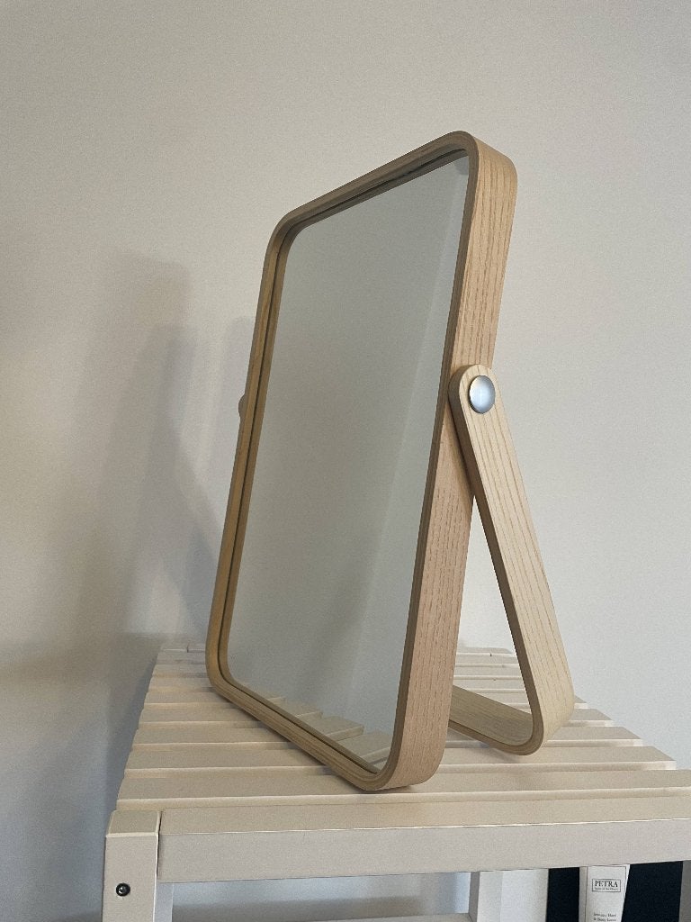 Miroir Ikea IKORNNES 27x40 frêne, Ophalen, Minder dan 50 cm, Zo goed als nieuw, Minder dan 100 cm