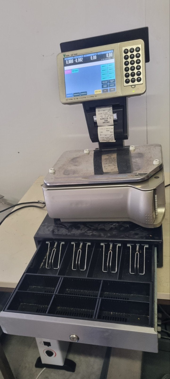 Weegschaal kassa DIGI SM 5500EV, Ophalen, Winkelweegschaal, 1 tot 500 gram, 10 tot 50 kg